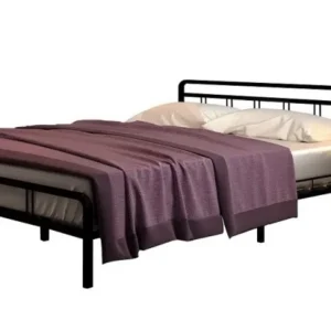 Двуспальная ортопедическая кровать LEON с матрасом 160х200, цвет черный