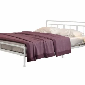 Двуспальная ортопедическая кровать LEON с матрасом 160х200, цвет белый