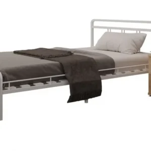 Односпальная ортопедическая кровать LEON с матрасом 90х200, цвет белый