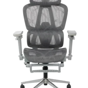 Компьютерное кресло T606 серое с ортопедической спинкой для дома и офиса