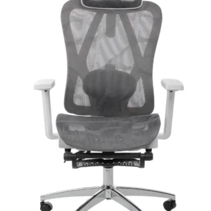 Компьютерное кресло W2028 серое с подножкой