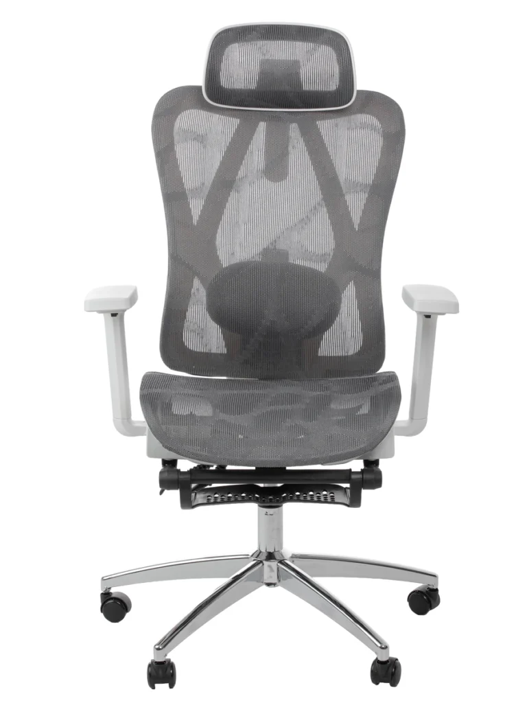 Компьютерное кресло W2028 серое с подножкой