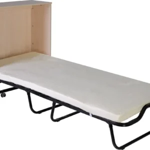 Карина с тумбой Дуб светлый (1900*800*340), основание-ламели, до 120 кг, + гипоаллергенный матрас (80мм) в комплекте