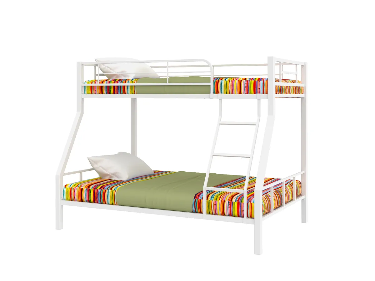 Двухъярусная кровать Granada 1 белая для детей с двумя спальными местами