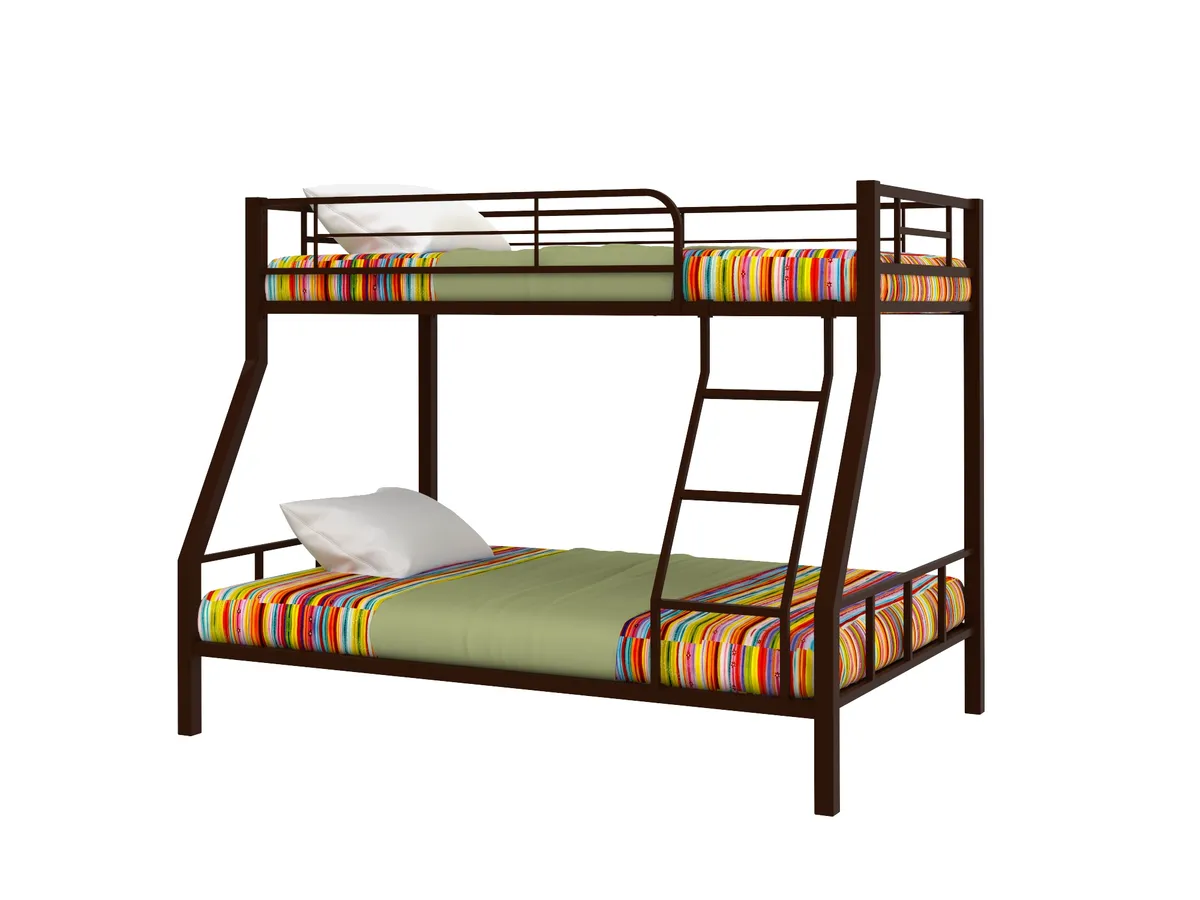 Двухъярусная кровать Granada 1 коричневая для детей с двумя спальными местами