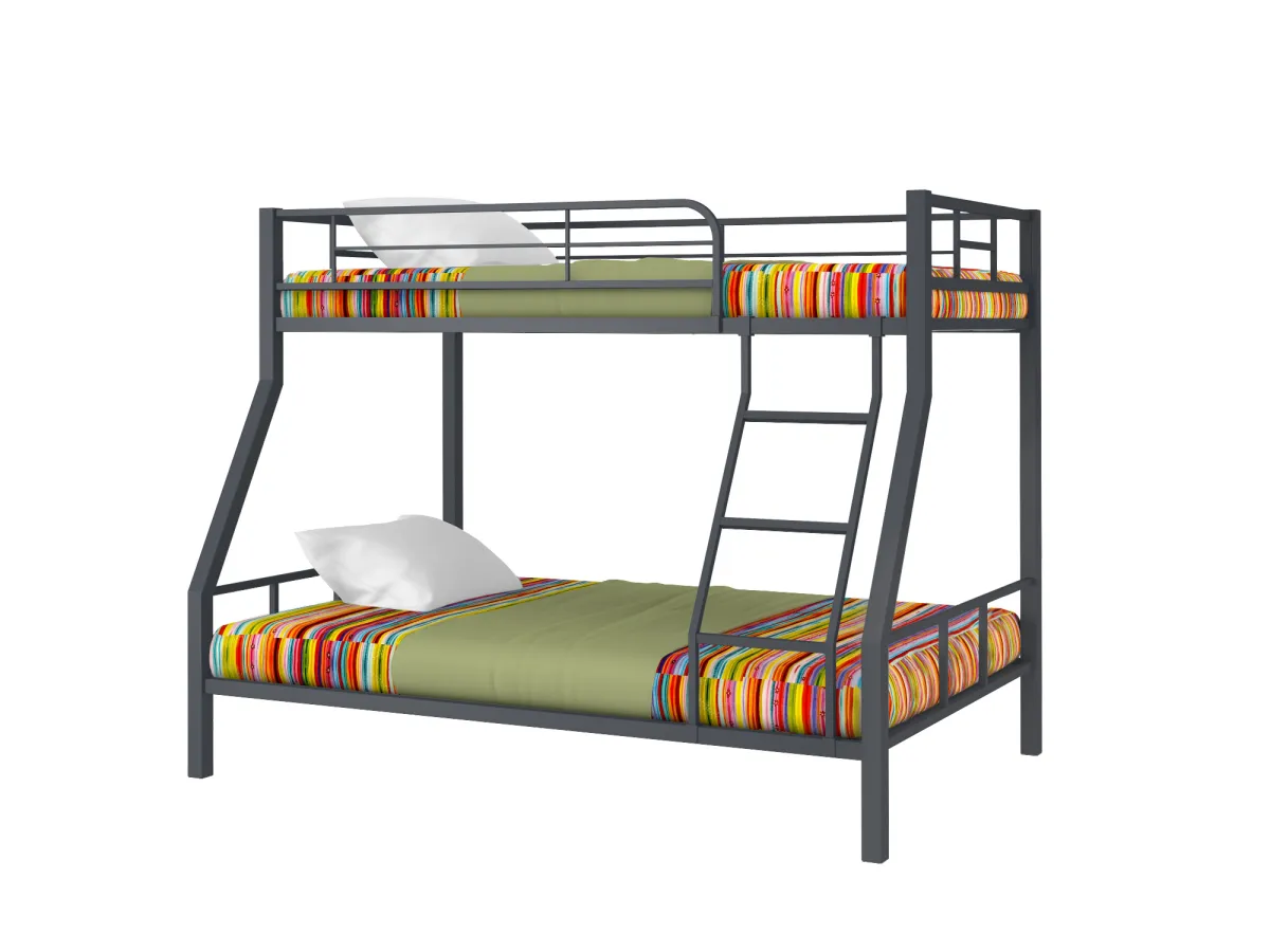 Двухъярусная кровать Granada 1 серая для детей с двумя спальными местами