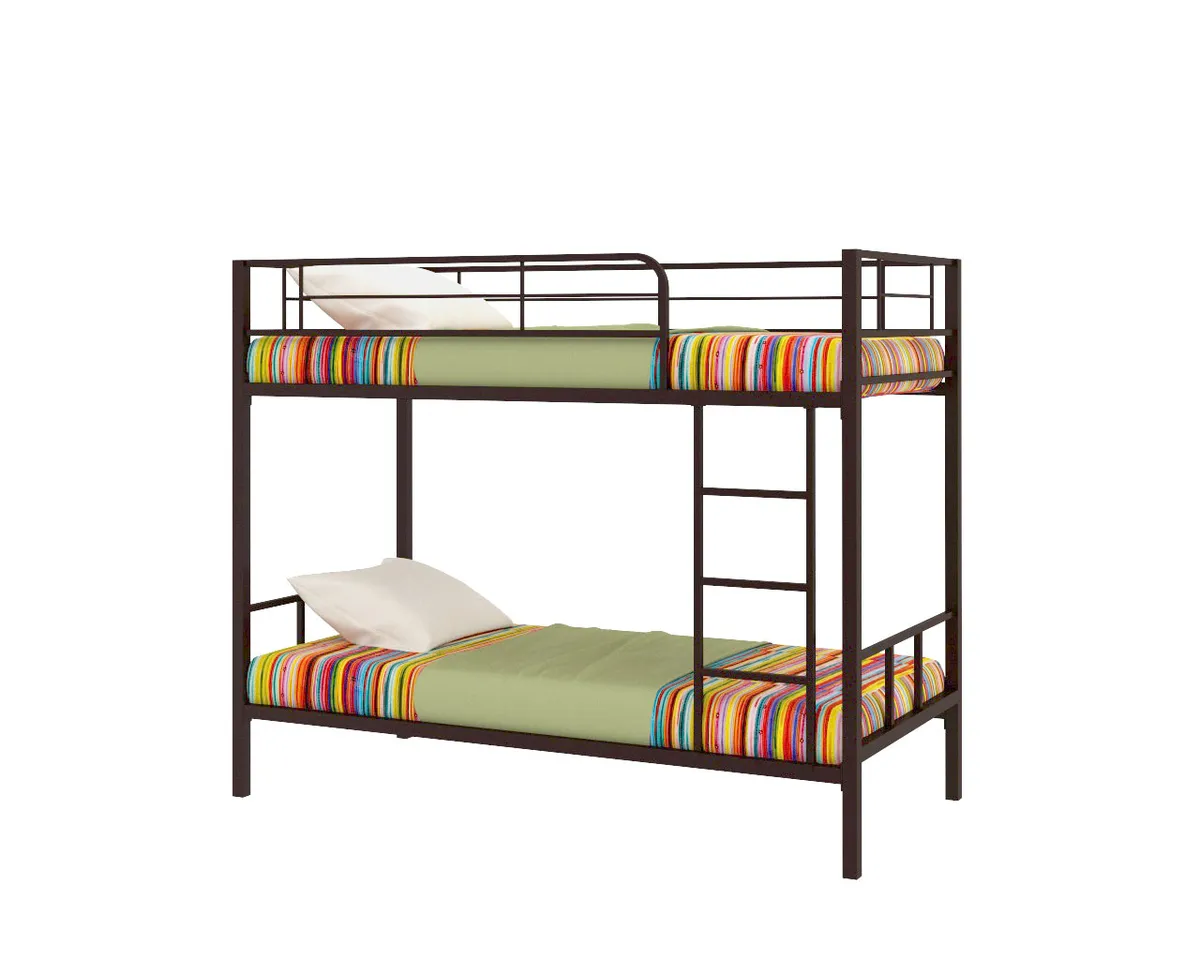 Двухъярусная кровать Севилья 2 для детей с двумя спальными местами коричневая