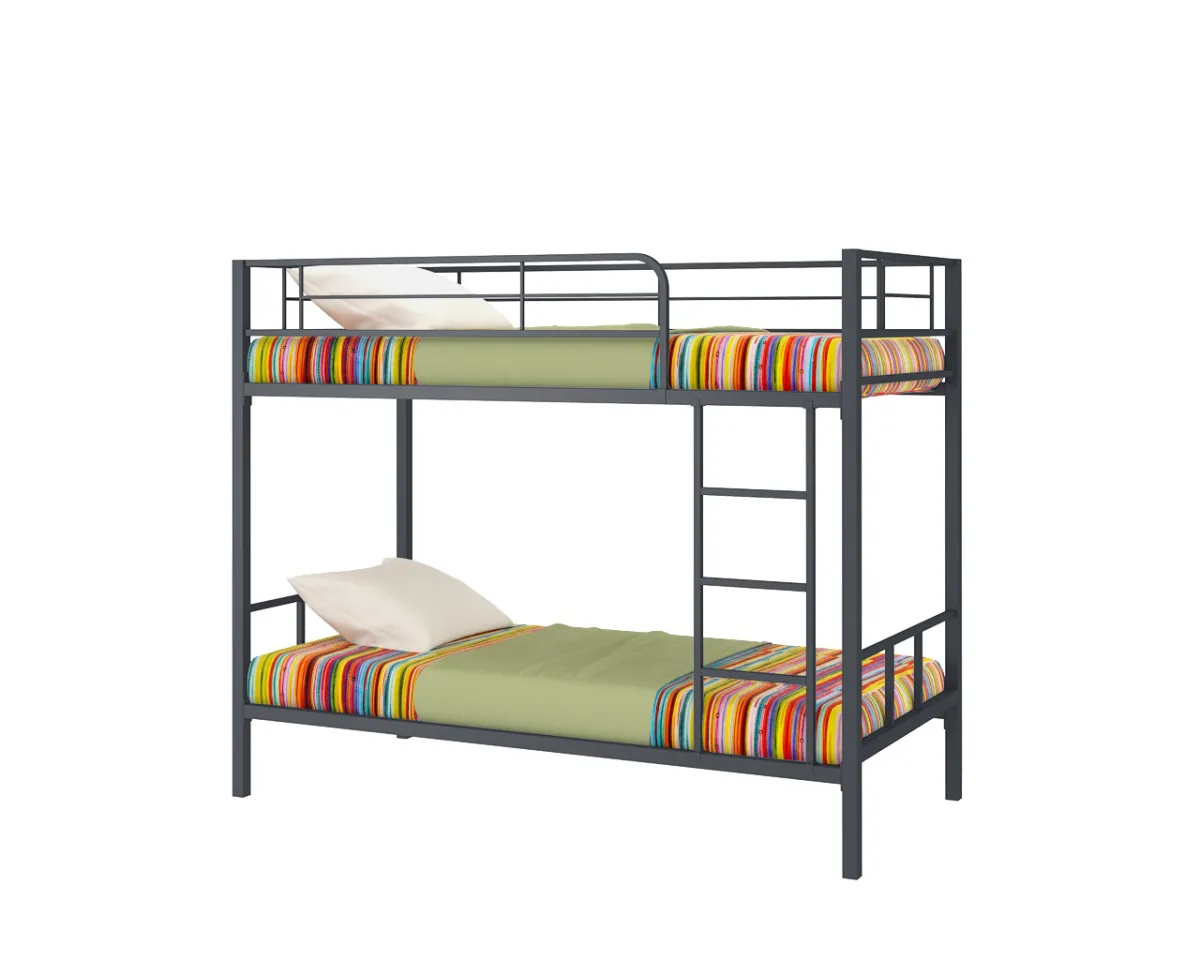 Двухъярусная кровать Севилья 2 для детей с двумя спальными местами серая