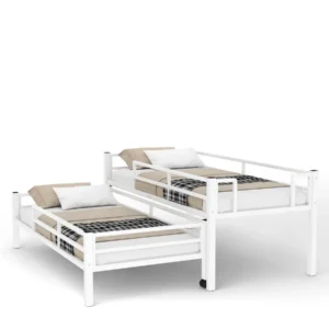 Выкатная кровать Твинни белая с выдвижным спальным местом для двух детей