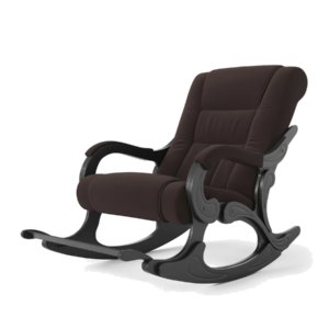 Кресло-качалка Родос велюр тёмно-коричневый
