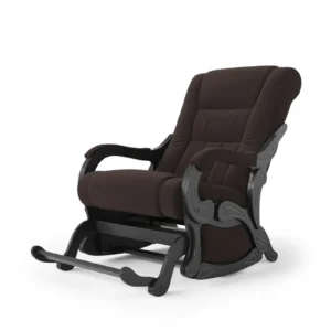 Кресло-качалка маятниковое с подножкой глайдер Родос (Россия) велюр, цвет шоколад