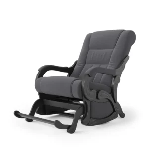 Кресло-качалка маятниковое с подножкой глайдер Родос (Россия), велюр графит