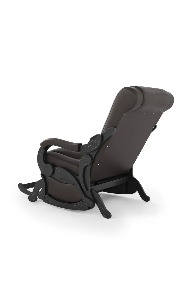 Кресло-качалка маятниковое Rodos (глайдер), цвет венге вид со спины