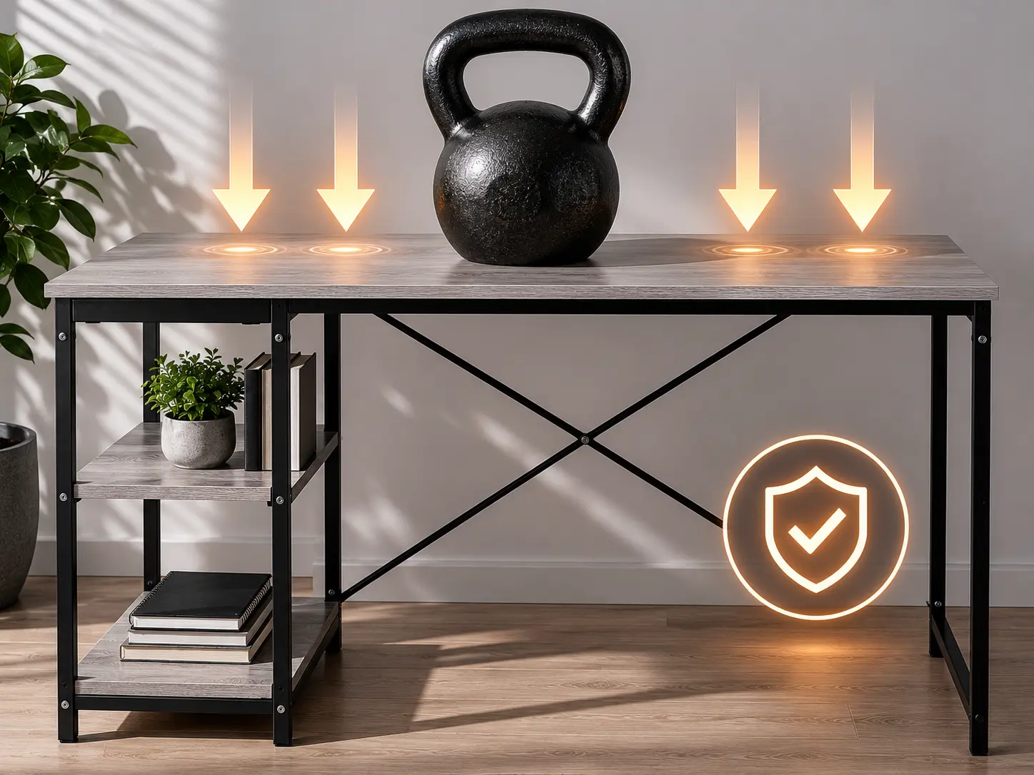 Надежный письменный стол LOFT нагрузка до 50 кг