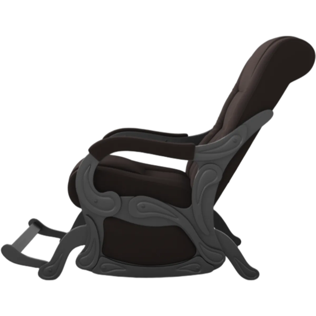 Кресло-качалка Родос Маятник велюр шоколад вид сбоку