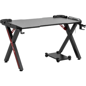 Игровой стол X2 шириной 1200мм, с металлическим основанием, карбоновой столешницей и подставкой под системный блок