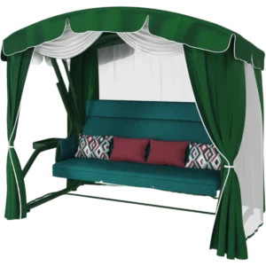 Садовые качели Бригантина Люкс (Green) 4-х местные, до 400кг